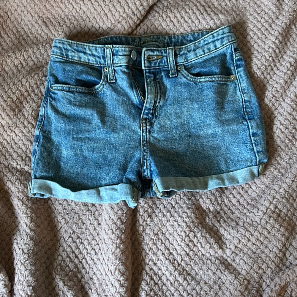 blue jean shorts